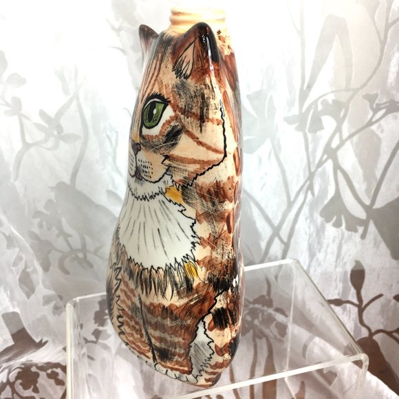 NINA LYMAN CATS Ceramic Ginger Cat Bottle - Picture 6 of 10